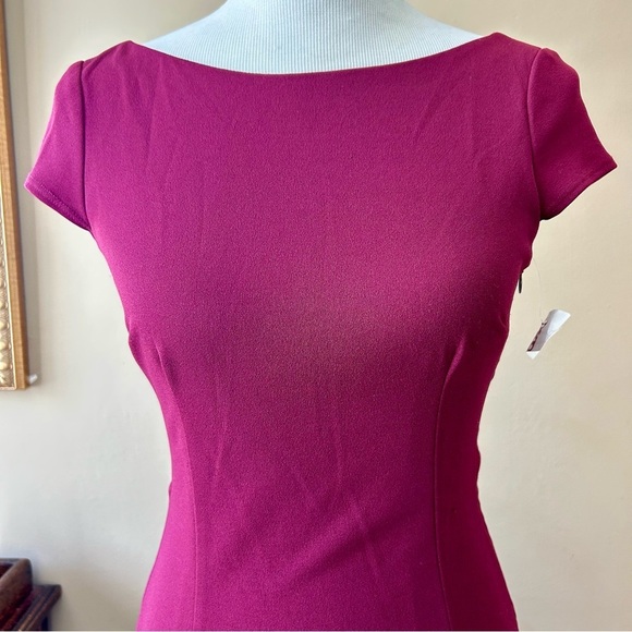 Katie May Intrigue Bow Gown Low Back Cap Sleeve Maxi Dress Burgundy Red 2 NWT - Picture 12 of 16